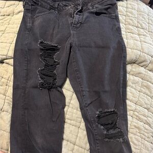 Distressed Black Jeans for Women